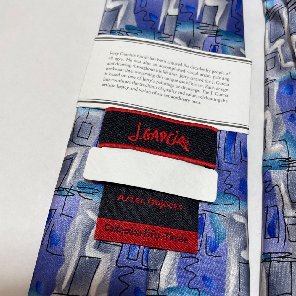 J. Garcia NEW Aztec Objects Collection Fifty Three Tie  NEW 60" L 3-1/2" wide - Picture 3 of 5